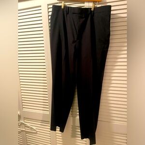 Axist Men’s Pin Stripe Dress Pants 38x30 Soft Wool Blend Pleated Front No Iron